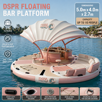 Îlot flottant gonflable haut de gamme pour canapé, bar, espace de détente, idéal pour lac, complexe hôtelier, plage, parc aquatique, location, vente en gros, export B2B