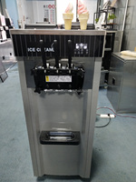 Machine à glace molle commerciale YINSHUO BQL-1800 en acier inoxydable, compatible lait et eau, 3 saveurs, fournie directement par l'usine