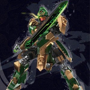 หุ่นยนต์ของเล่นแบบประกอบเองสไตล์จีนห้านายพล กวนอู จ้าวยุน จางเฟย ทำจากพลาสติก - Product Image 4