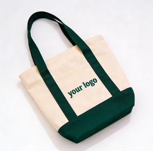 Women's Eco-Friendly Recycled <b>Canvas</b> <b>Tote</b> Bag Durable Folding Zipper Pocket Printed Logo for Weekend Parties Beach Use PC - Product Image 3
