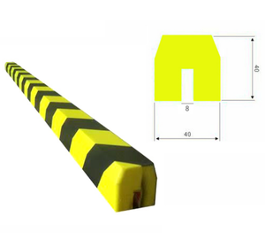 Protector de Esquinas de Espuma de PU con Perfil Redondo Amarillo y Negro para Postes Cuadrados de Hierro, Protector de Bordes Anticolisión - Product Image 4