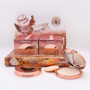 P145 <span class=keywords><strong>Tlm</strong></span> Marke Long-Wear Seidige Textur Kosmetik Helle Haut Gesicht Make-up Volle Abdeckung Make-up Langlebiges Mattes Kompakt puder - Product Image 2
