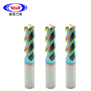 HRC55 DLC с красочным покрытием 3F торцевые фрезы для фрезерного станка с ЧПУ для алюминиевого фрезерного станка - Product Image 4