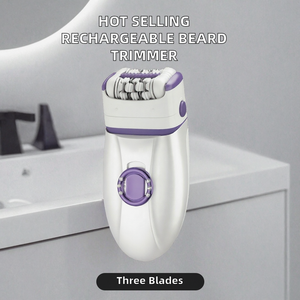 Rechargeable Beard Trimmer Three Blades Rotary <b>Shaver</b> For <b>Face</b> <b>Women</b> Electric Hair Cutting Machine USB Charging - Product Image 2