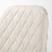 Fauteuil lounge minimaliste en velours, chaise d'appoint rembourrée en tissu doux pour salle à manger, salon et appartement
