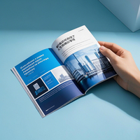 Brochure imprimée offset personnalisée Brochure de catalogue Flyer en carton ondulé et carton avec logo personnalisé