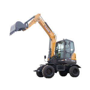 Modèle populaire Mini-excavatrice sur roues XCMG XE60WGA de 6 tonnes avec godet de 0,23 m³ - Product Image 1