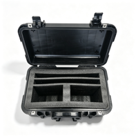 Valise à roulettes en plastique étanche pour outils, boîte de rangement rigide pour équipement de transport
