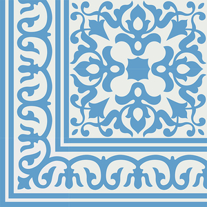 Venta al por Mayor de Baldosas de Cemento con Diseño Floral Vintage y Borde a Juego, Juego de Baldosas Encausticas para Piso a Precio Económico - Product Image 3