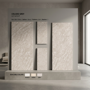 600x1200mm White Glossy Glazed Porcelain Slab <b>Tiles</b> For Interior Wall And Floor Decoration - Product Image 4