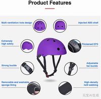 Casques de vélo personnalisés en ABS pour enfants et adultes, casque de sécurité réglable pour le skateboard, le roller et le patin à glace