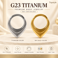 Anneau de nez personnalisable en titane G23 de qualité supérieure, incrusté de cœur en oxyde de zirconium AAAAAA taille Asscher, avec fermoir clicker articulé, bijoux corporels, vente en gros