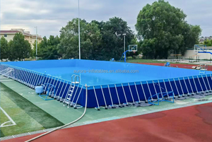 Piscine hors sol en PVC avec structure métallique, grand bassin de natation <span class=keywords><strong>d</strong></span>'été, piscine hors sol en PVC avec structure métallique - Product Image 3