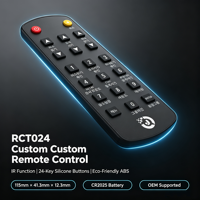 Télécommande IR RCT024 à 24 touches avec boutons en silicone pour lecteur DVD