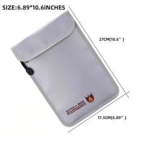 Thương hiệu mới Dây Kéo văn phòng tài liệu lưu trữ túi chống cháy và chống thấm nước an ninh nộp hồ sơ sản phẩm cho tiền tiết kiệm - Product Image 2