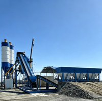 Harga Pabrik Hongxing 50m & 35m Mobile Concrete Batching Plant dengan Pompa & Lini Produksi Motor untuk Dijual