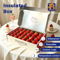 Boîtes en carton personnalisées avec logo, pour poissons, légumes, boîtes en carton ondulé isolées pour le transport d'aliments congelés
