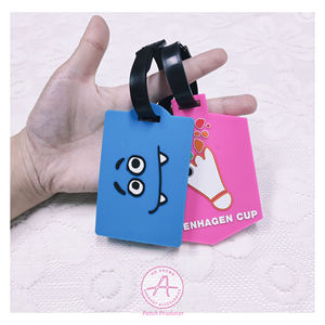 AoSheng OEM 메이커 사용자 정의 3D 이름 로고 부드러운 PVC 고무 여행 방수 수하물 플라스틱 버클과 <span class=keywords><strong>Tags</strong></span> - Product Image 1