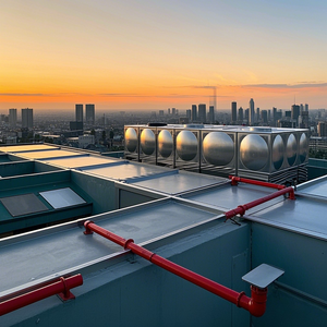 Réservoir de stockage en acier inoxydable à haute pression de grande taille personnalisé, panneau métallique, pompe à eau, productivité de 3000 L/heure, garantie de 3 ans - Product Image 4