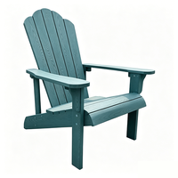 Chaise Adirondack en plastique durable avec structure en acier, imperméable, moderne, pour villa, en HIPS, pour l'extérieur