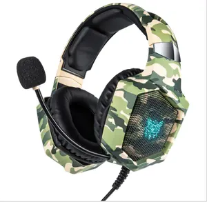 Rts Mobiele Gaming Hoofdtelefoon 4d Surround Sound Bas Stereo Rgb Noise-Block Camouflage K8 Gaming Headset Voor Ps4 X-Box One Pc