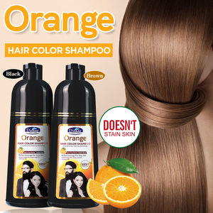 Naturale Organico Marrone Tinture per Capelli <span class=keywords><strong>Shampoo</strong></span> Vitamina C Veloce Colore dei Capelli Marrone Scuro Estratto di Olio di Arancio <span class=keywords><strong>Shampoo</strong></span> per Capelli Grigi - Product Image 2