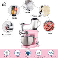 Batteur sur socle multifonction 3 en 1 pour la cuisson, mini machine Melangeur pour la maison, pétrisseur de pâte et mélangeur de gâteaux