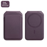 Dompet Kulit PU Mag Safe untuk iPhone Seri 12-17 dengan Slot Kartu Kredit dan ID, Magnet N52 yang Kuat - Tempat Kartu Bisnis Minimalis