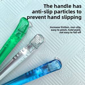 Clips de peinado sin costuras de 14cm, horquillas multiusos y pinzas de cristal para uso en salón para seccionamiento de flequillo - Product Image 3