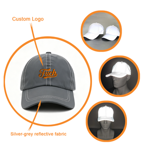 Gorra de Béisbol con Material Reflectante y Logotipo Personalizado, Unisex, Ajustable, para Deportes al Aire Libre, para Uso Casual en Primavera y Verano - Product Image 3