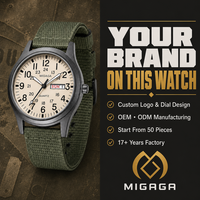 Jam Tangan Kuarsa Olahraga Luar Ruangan Fashion Pria Jam Tangan Tali Nilon Ringan Kristal Kaca Casing Baja Tahan Karat
