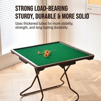 Table de mahjong pliante renforcée 88x88cm, stable, durable, sans assemblage, installation rapide, pour la maison, le dortoir ou les fêtes.
