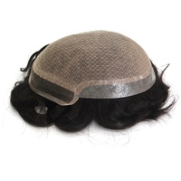 Traitement de la perte de cheveux en Chine, injection, base en dentelle, cheveux indiens Remy, couleur naturelle, densité 130%, perruques toupet