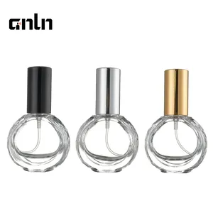 ANLN批发10毫升圆形泵喷雾器盖空化妆品玻璃香水可再充瓶