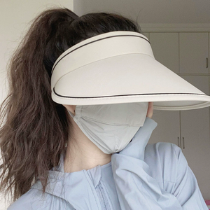 Été Nouveau <span class=keywords><strong>Chapeau</strong></span> pare-soleil pour femmes Mode Vide Top Hair Band Hat Outdoor Sunscreen Hat - Product Image 4