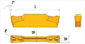 铸铁用MGMN500-<span class=keywords><strong>M</strong></span>碳化钨刀片开槽工具 - Product Image 2