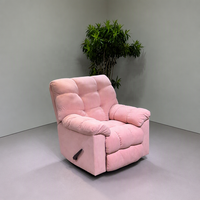 Fauteuil inclinable électrique en velours avec structure en fer et assise rembourrée pour salon, hôtel, appartement - Vente en gros