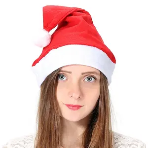 المصنعين الصين بيع بالجملة مخصصة عالية الجودة تسام أحمر شعر قبعات عيد الميلاد للبالغين الطفل سانتا عيد الميلاد قبعة - Product Image 2