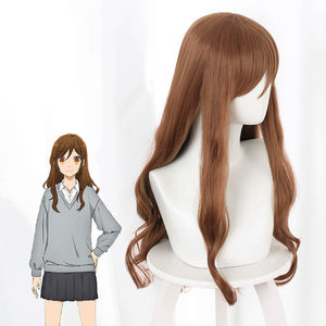 Perruques de cosplay Ainizi de 70 cm, synthétiques, résistantes à la chaleur, longues, couleur brune, Hori Kyouko, de Hori et <span class=keywords><strong>Miyamura</strong></span>, pour femmes - Product Image 4