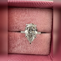Anillo de Compromiso para Mujer con Diamante Cultivado en Laboratorio de Corte Ovalado de 3 Quilates, Chapado en Oro de 18K, Certificado IGI, Claridad VVS2-VVS1, Envío Global de Lujo