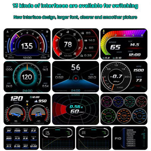 2025 Universal OBD+GPS HUD Smart Gauge <b>Car</b> OBD Head up Display on Board Computer 13 Mode Switch With Atmosphere Lamp - Product Image 2