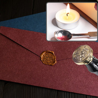 Timbres de cire en forme de Rectangle carré rond de haute qualité Kit de timbres de cire colorés sceau timbre étanchéité pour enveloppe