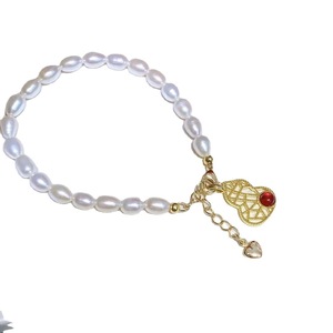 Bracelet en perles d'eau douce de style vintage avec incrustation de perles de millet, compétition folle pour les pendentifs et les breloques en perles - Product Image 4