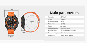 Reloj Inteligente AM32 Pantalla AMOLED <span class=keywords><strong>Facebook</strong></span> Montanismo Ciclismo Futbol Monitoreo De Salud Chat GPT AI 150 + Ejercicio - Product Image 6