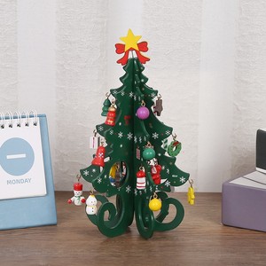 <strong>Christmas</strong> Gift 3D Wooden Modern <strong>Christmas</strong> Tree Ornament Mini Holiday Craftwork <strong>Window</strong> <strong>Display</strong> Piece - Product Image 4