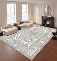 Tapis moderne de luxe fabriqué à la machine pour salon et chambre à coucher, tapis de sol personnalisé en polyester pour la maison