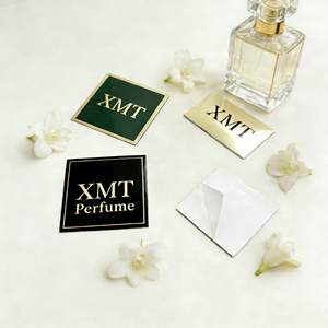 Étiquettes de flacons de parfum cosmétiques de luxe avec logo personnalisé, autocollants métalliques haut de gamme, aluminium gaufré or, argent, or rose, mat, cadre photo - Product Image 2