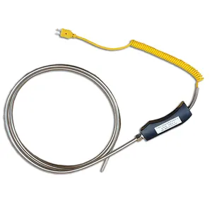 High temperature hand-held K-type armored flexible hand-held thermocouple measuring rod for industrial temperature measurement