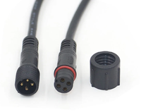 QUANWEI Connecteur étanche en PVC IP67 M8 M12 personnalisé, câble mâle-femelle