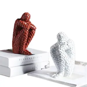 新しいファッショントレンドモザイクフィギュアモデル彫刻樹脂工芸品装飾リビングルームホーム彫刻ホームデスクトップ製品
